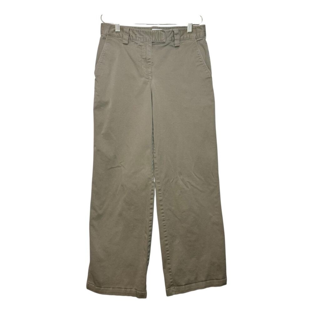 Sunday Best‎ Trouser Pant Women 0 Khaki Wide Leg Pockets Preppy Business Casual